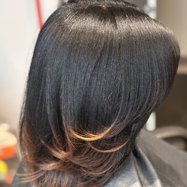 S/S trim & hair steam conditioning at Sky Salon in Decatur, GA